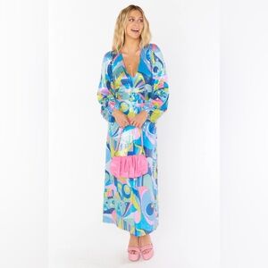 Show Me Your MuMu Colorful 70s disco Midi Dress